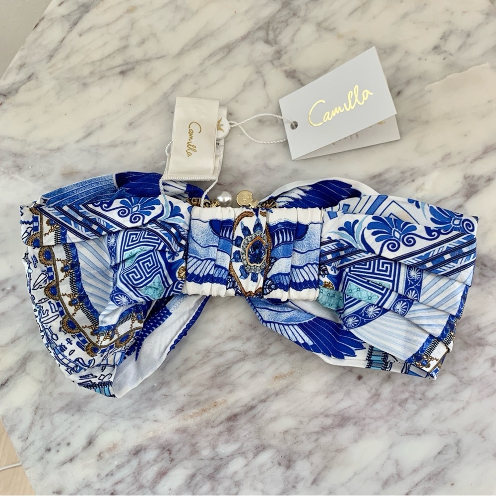 [🌟 PRICE FIRM] CAMILLA Dancing With Daylight Ring Headband Boho Blue Greek - Picture 7 of 11